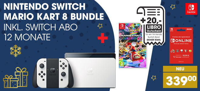 Nintendo Switch OLED inkl. Marion Kart 8 Deluxe kaufen & 20€ Gutschein sichern