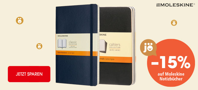 15% auf MOLESKINE Notizbücher