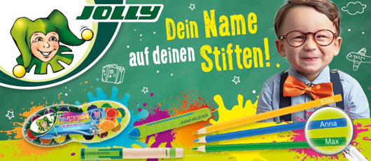 Dein Name auf deinen Stiften mit der JOLLY Personalisierung